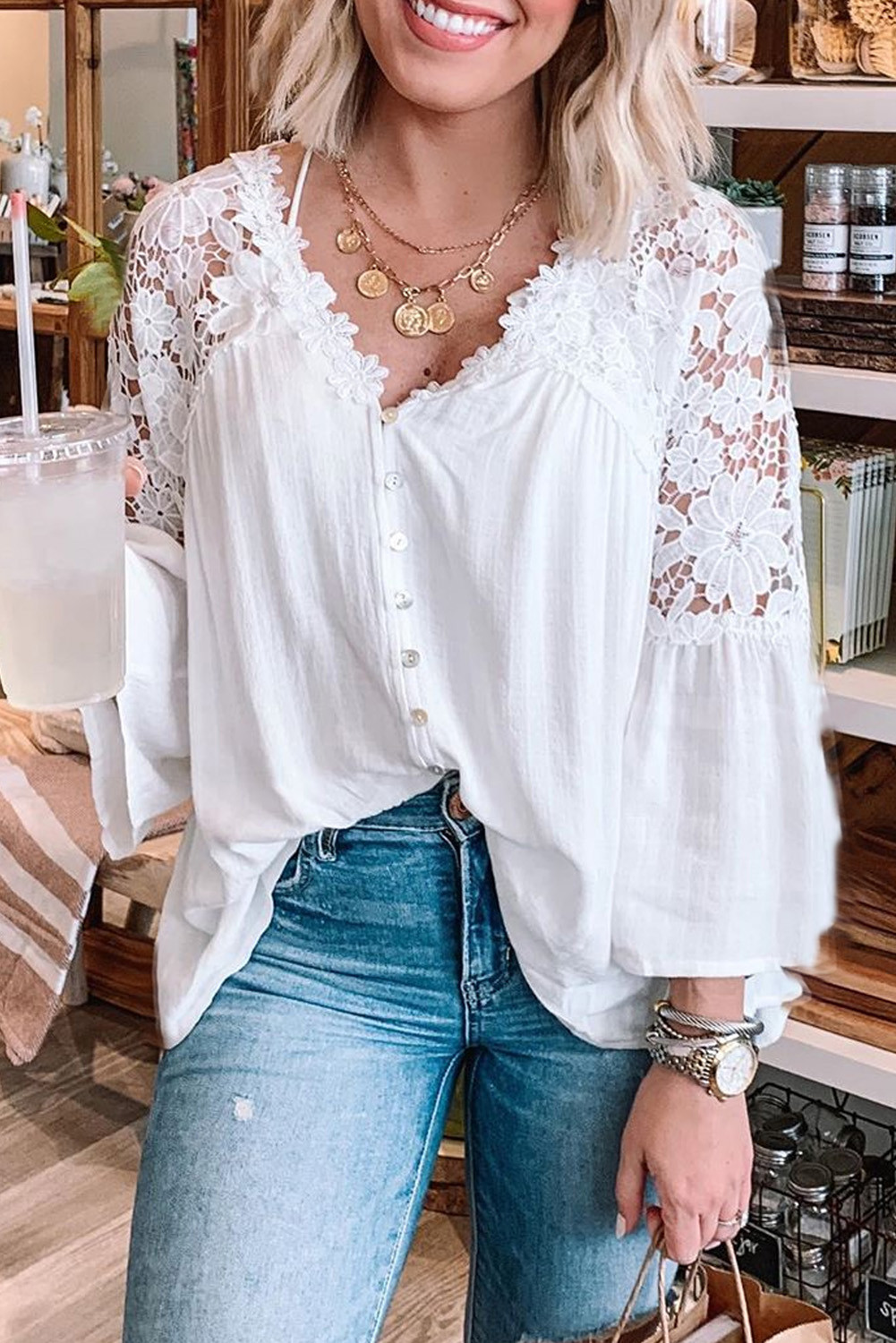 flowy white shirt