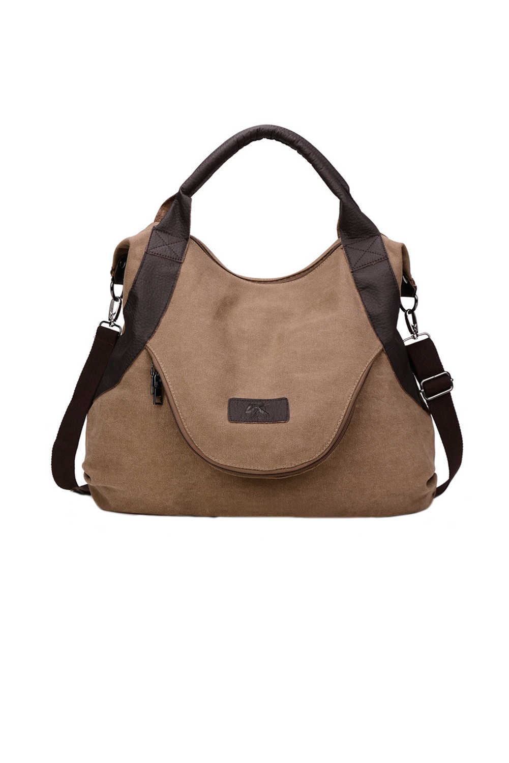US 20.7 Brown Casual Canvas Handbag Shoulder Bag Wholesale